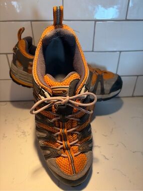 Meindl Gray Orange Trail Hiking Shoes Men’s US 7 UK 6 Lace Up Outdoor